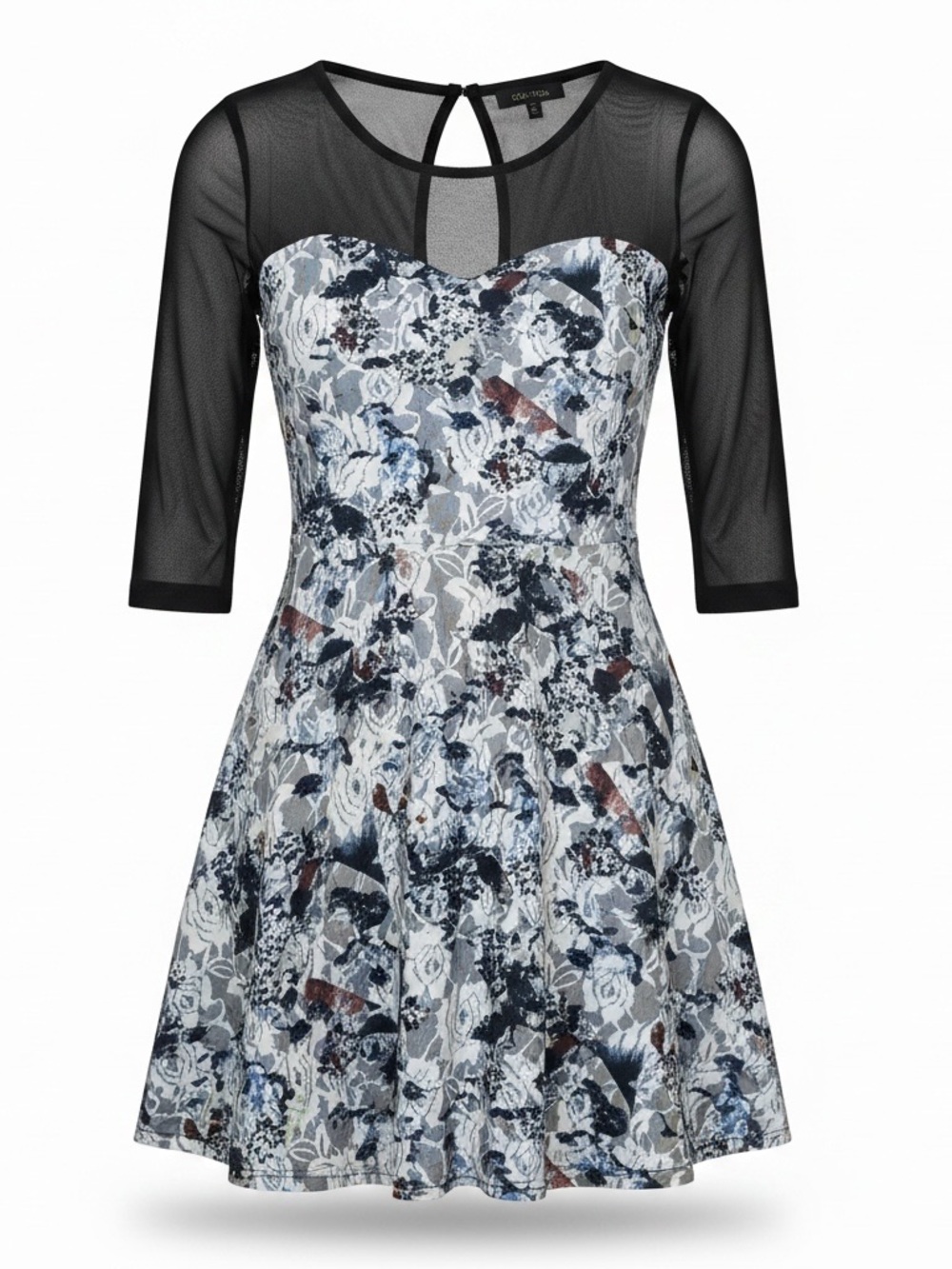 Teens Material Girl Lace Cut Out Back Floral Dress Youth size L